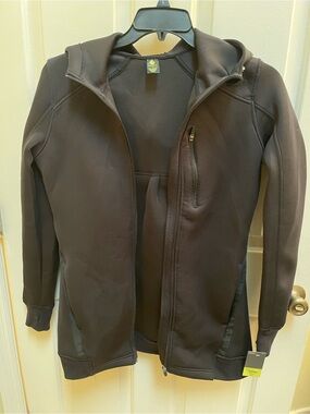 Xersion Black Full-Zip Hooded Jacket